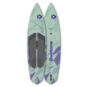 Duotone Blitz Air SLS Inflatable SUP 2026 studio product image showing full inflatable SUP outline