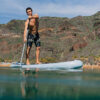 Duotone Flow Air SLS Inflatable SUP 2026 Package deck pad, handle and bungee storage view