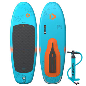 Duotone Sky Air Inflatable Foil Board 2026 studio product image showing full board outline