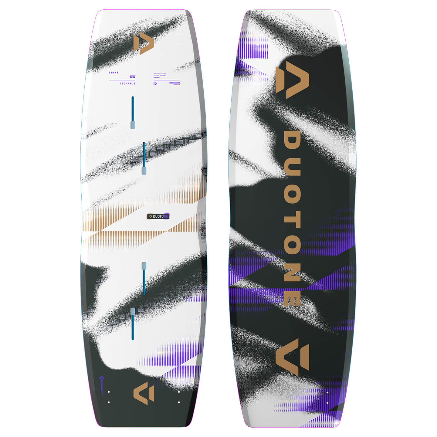 Duotone Spike SLS Kiteboard 2026 studio product image showing full kiteboard outline