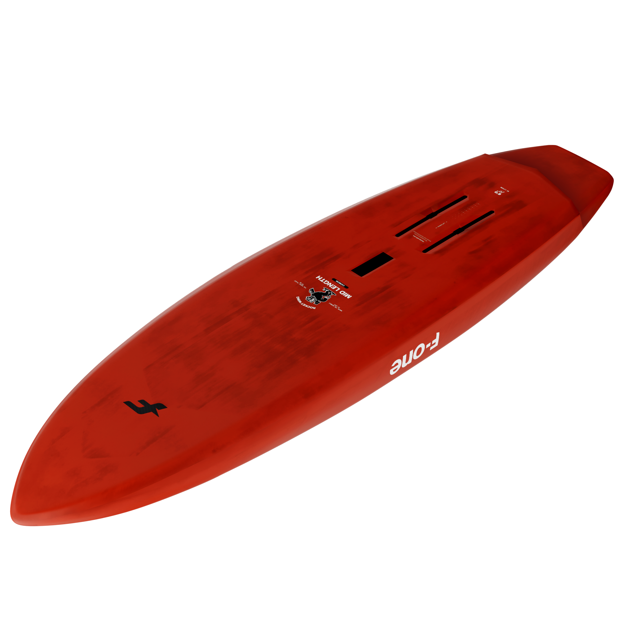 F-One Rocket MidLength v2 Carbon Foil Board construction close-up