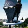 F-One Rocket Wing Crossover Carbon Foil Board bottom graphic view