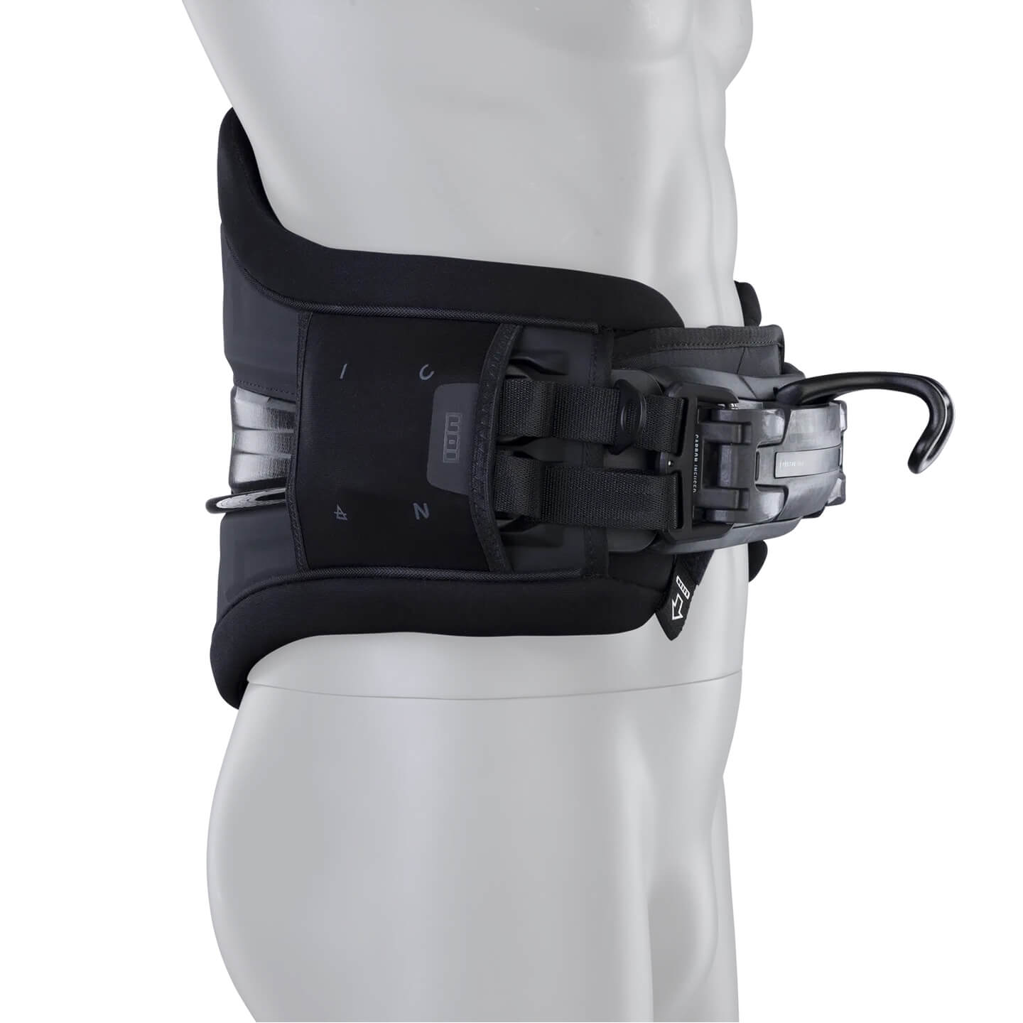 ION Apex Kite Harness 2026 in black back support view