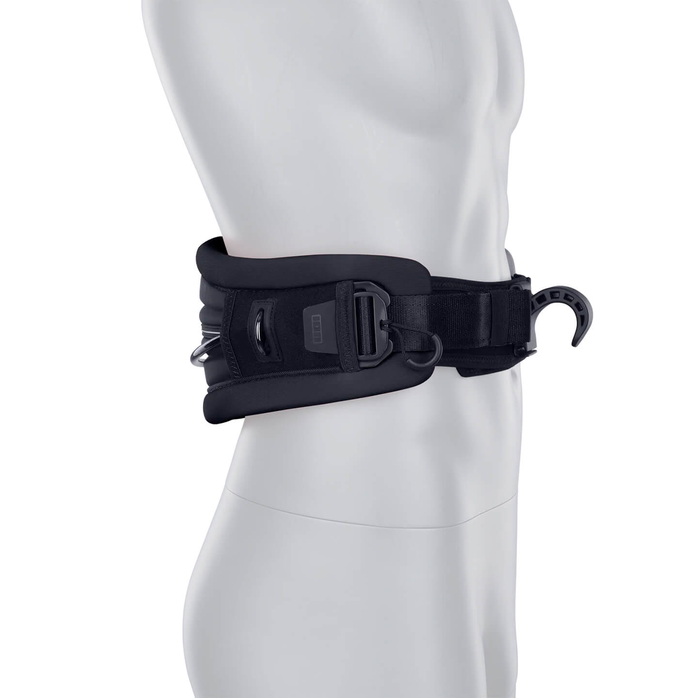 ION Arc Wing Waist Harness 2026 in black spreader bar and waist support detail