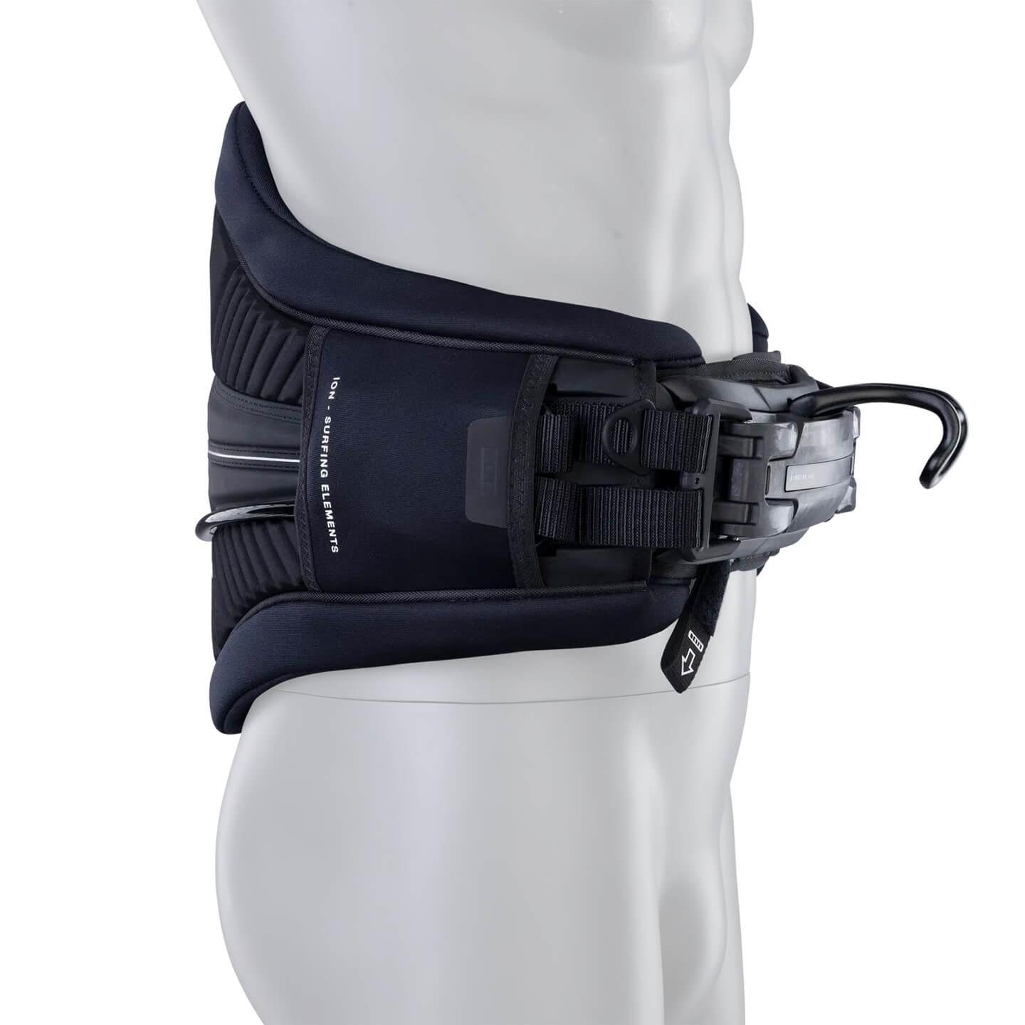 ION Rival Kite Harness 2026 in black back support view