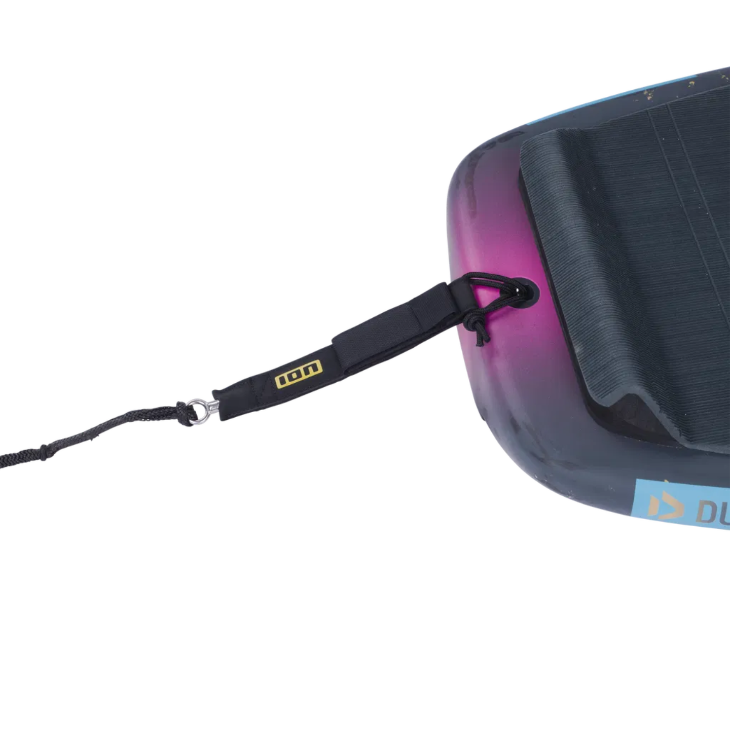 ION Wing Board Leash Core Hybrid Carabiner coiled cord detail