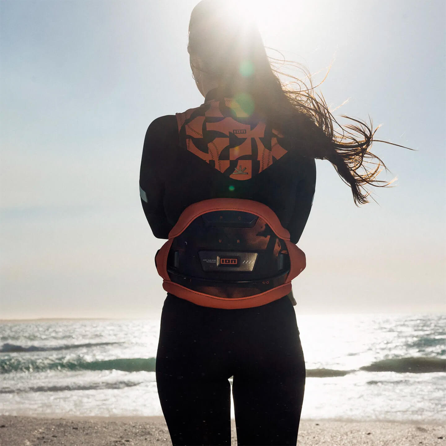 ION Women's Nova Kite Harness 2026 spreader bar and waist support detail