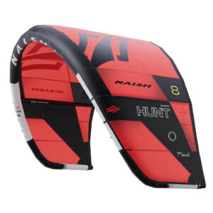 Naish Hunt Kite 2026 in red studio product view showing the full canopy