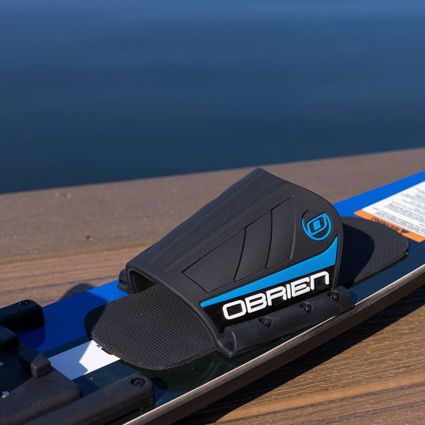 O'Brien Celebrity 68" Combo Waterskis 2026 water skis base view showing the underside and fin area