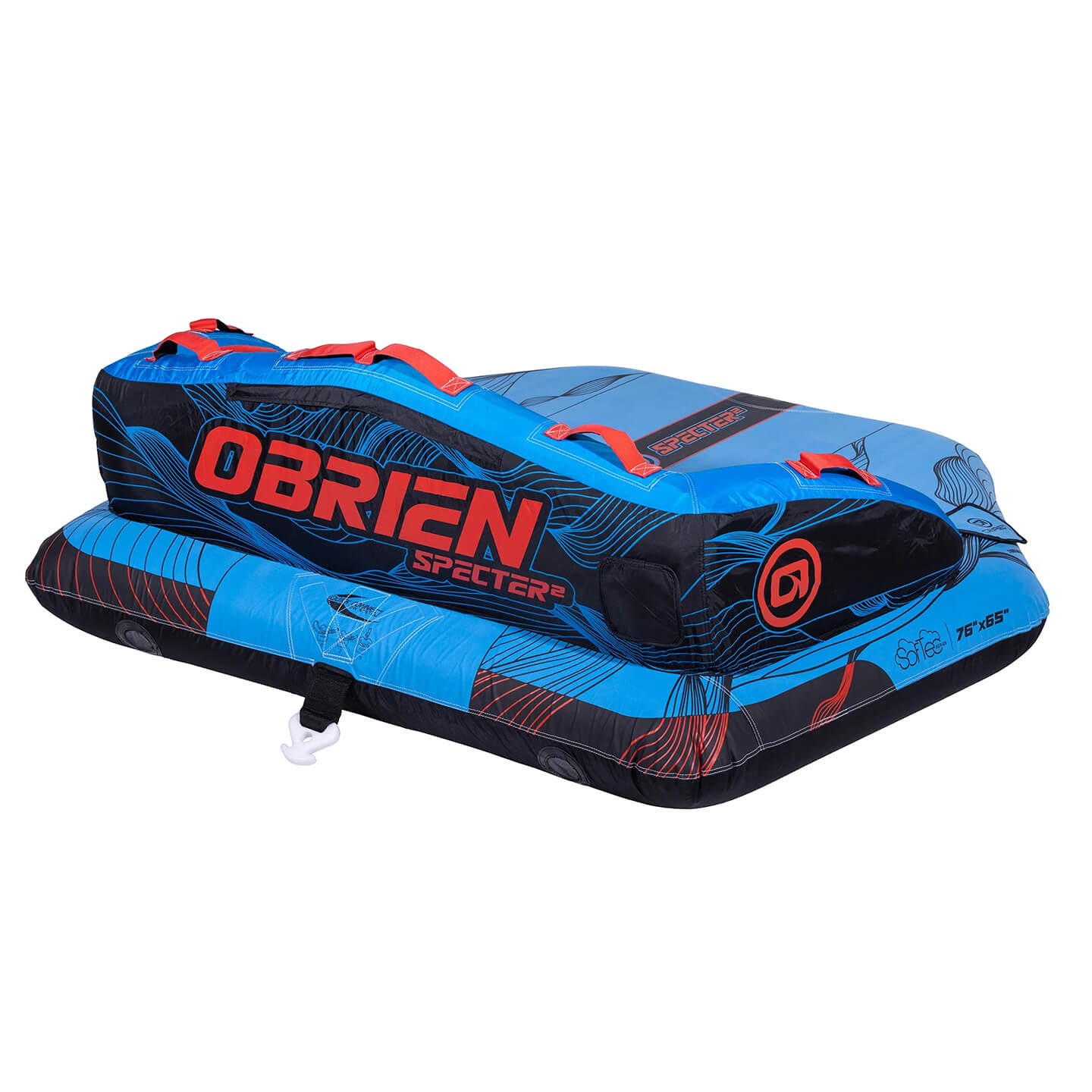 obrienspecter2tubealt2 O'Brien Specter 2 Inflatable Tube towable tube detail image showing handles, seating and tow points