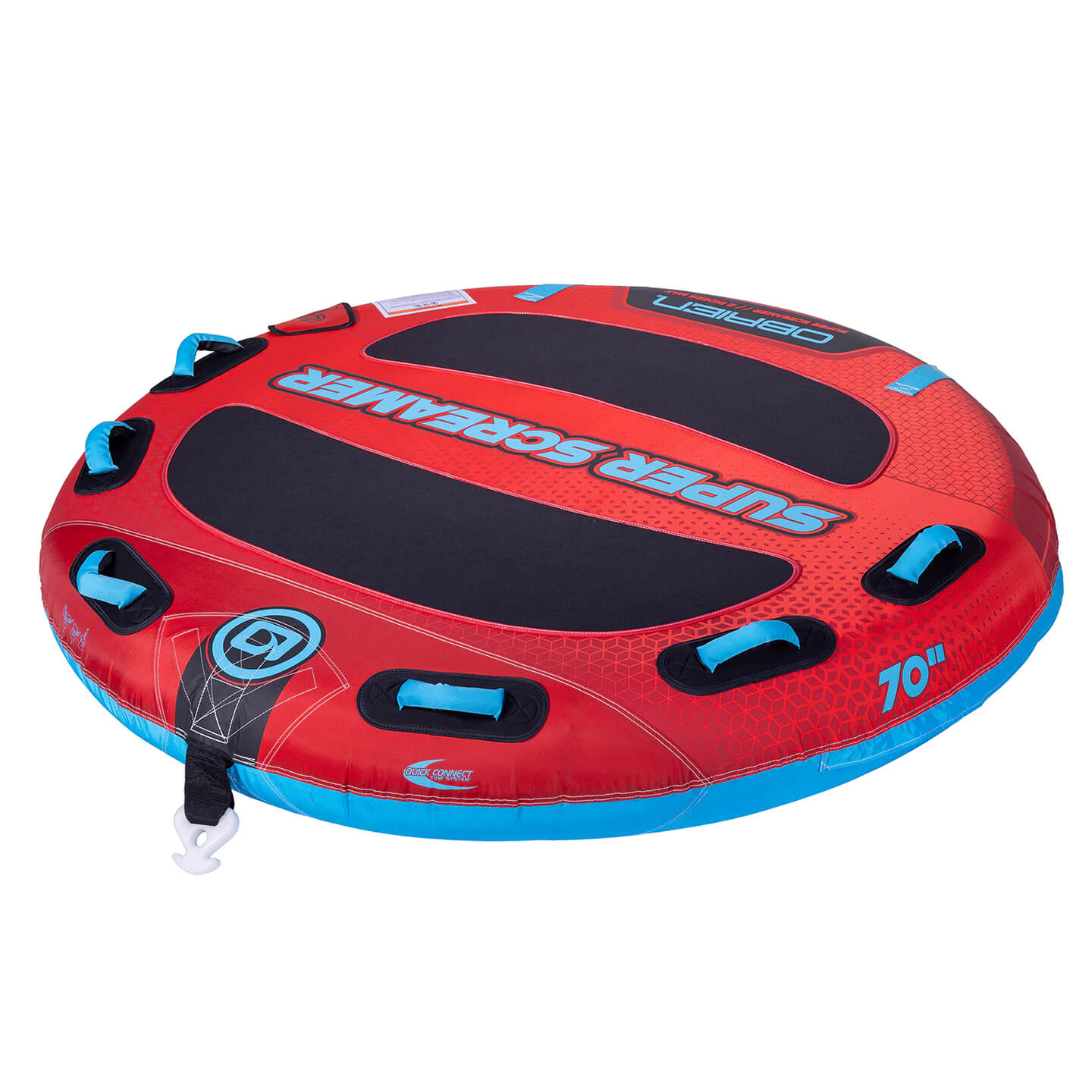 obriensuperscreamertube26alt1 O'Brien Super Screamer Inflatable Tube stand up paddle board deck view showing the traction pad and board layout