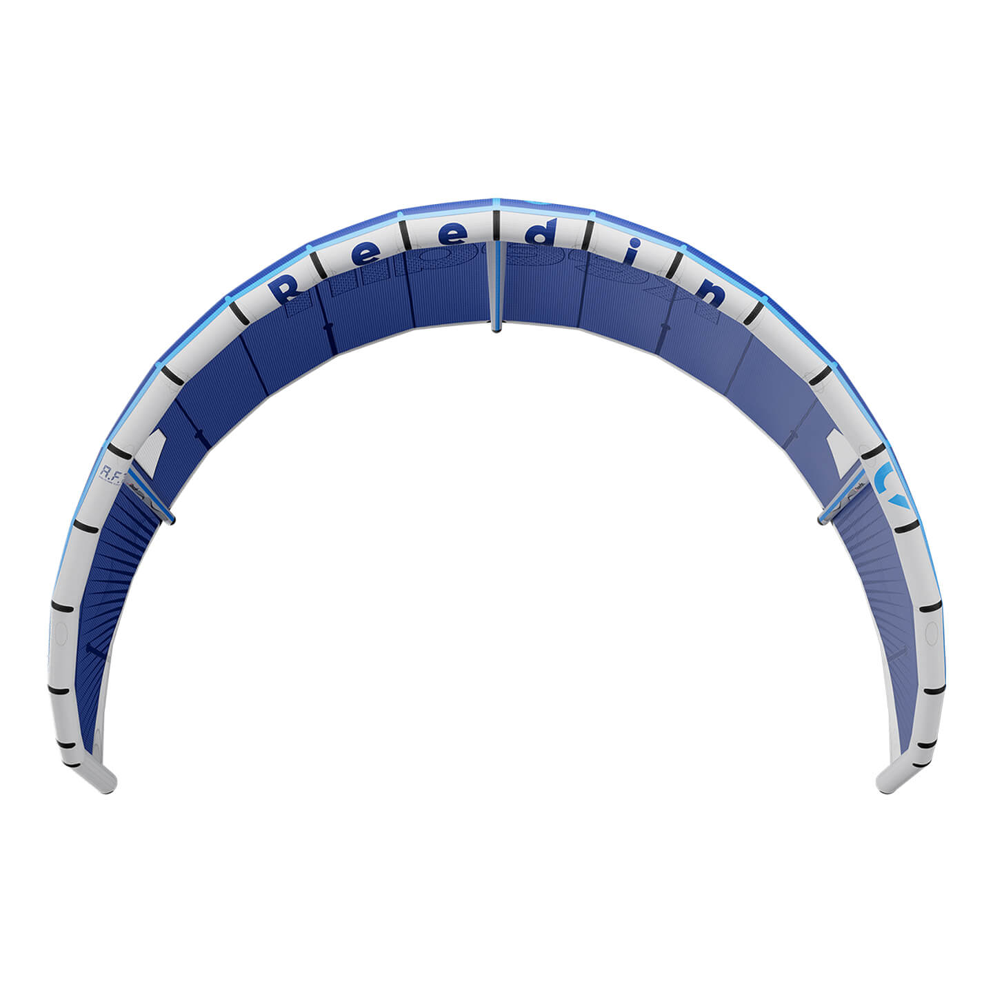 Reedin Supermodel ATF 2026 Kite in blue canopy panel and bridle detail
