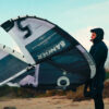F-One Banger QuadX Kite holding the inflated kite
