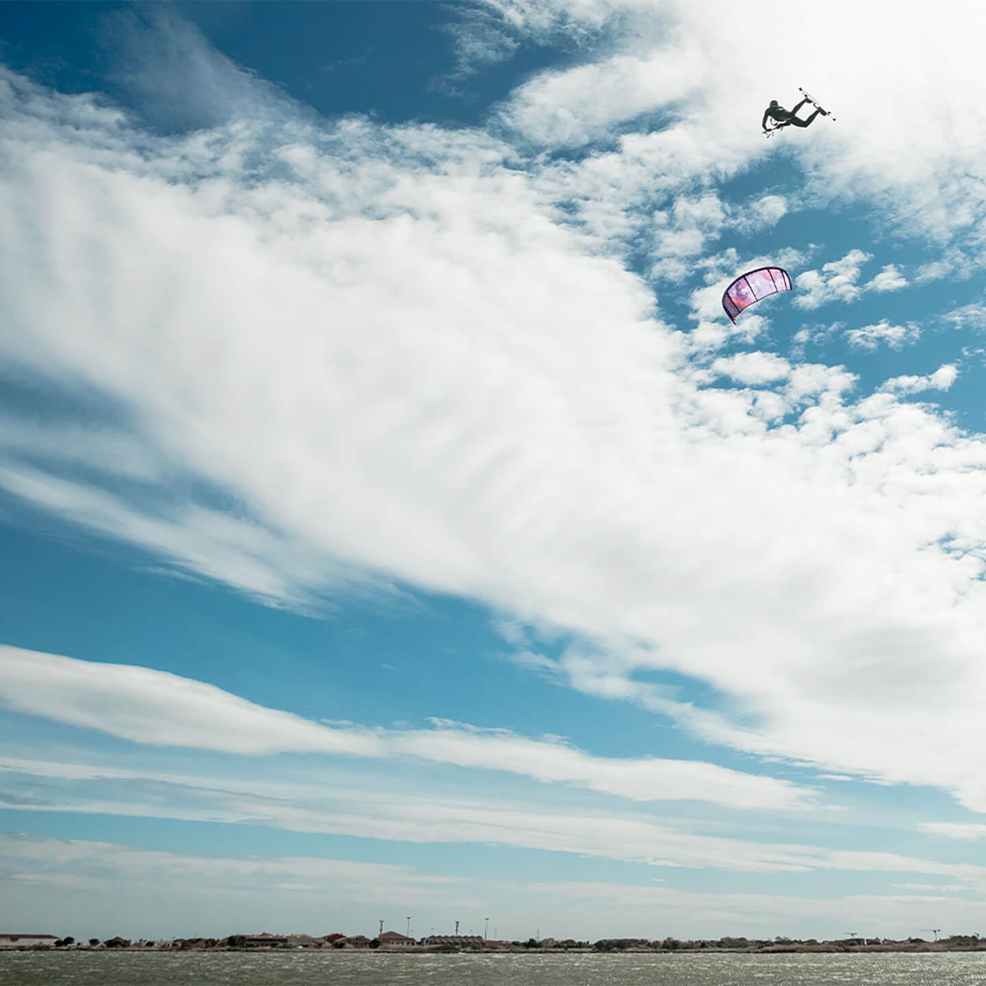F-One Trigger Brainchild V3 Kite big air action shot