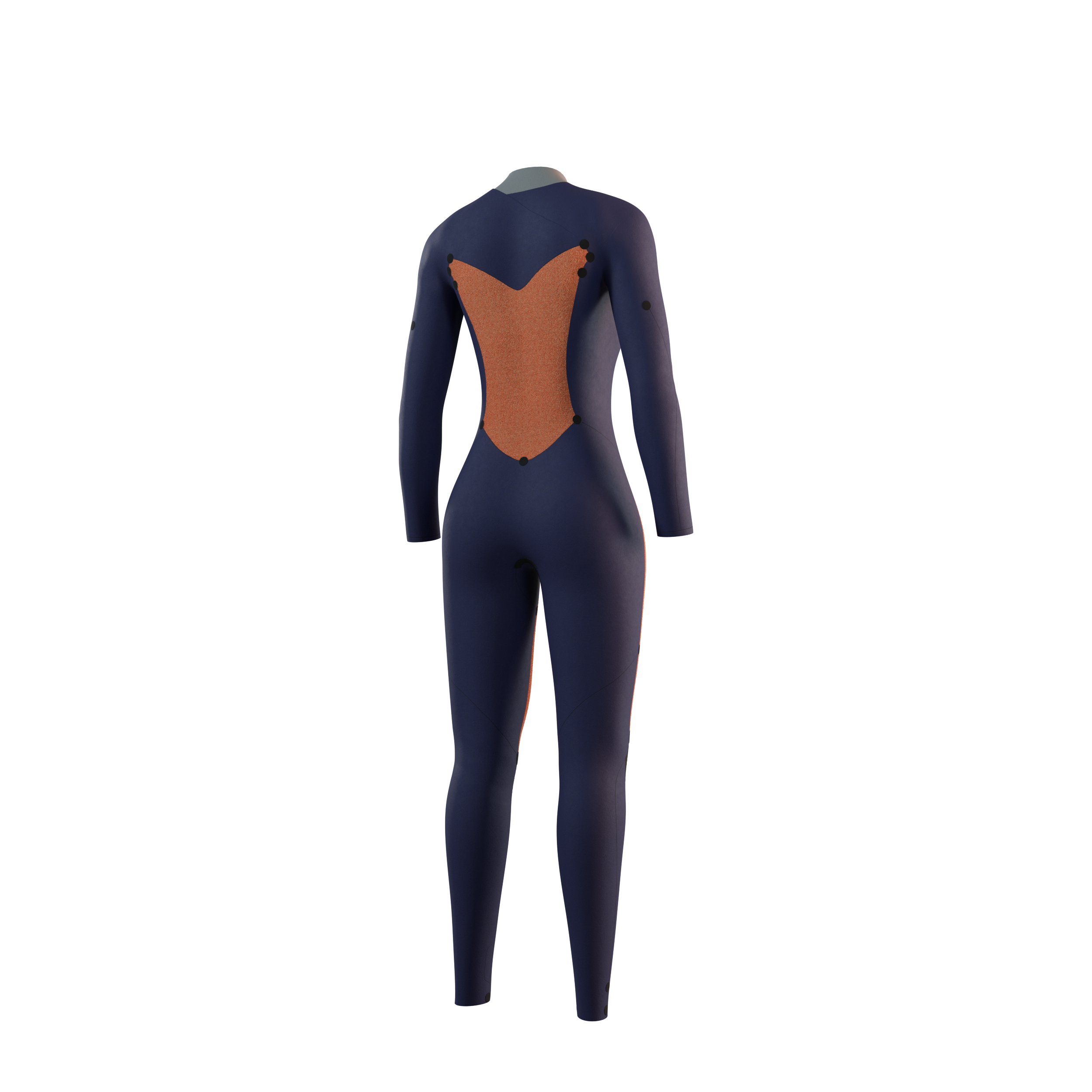 Side profile view of the Mystic Star 5/3mm Fullsuit women's wetsuit in Dark Olive, highlighting the fit and silhouette.