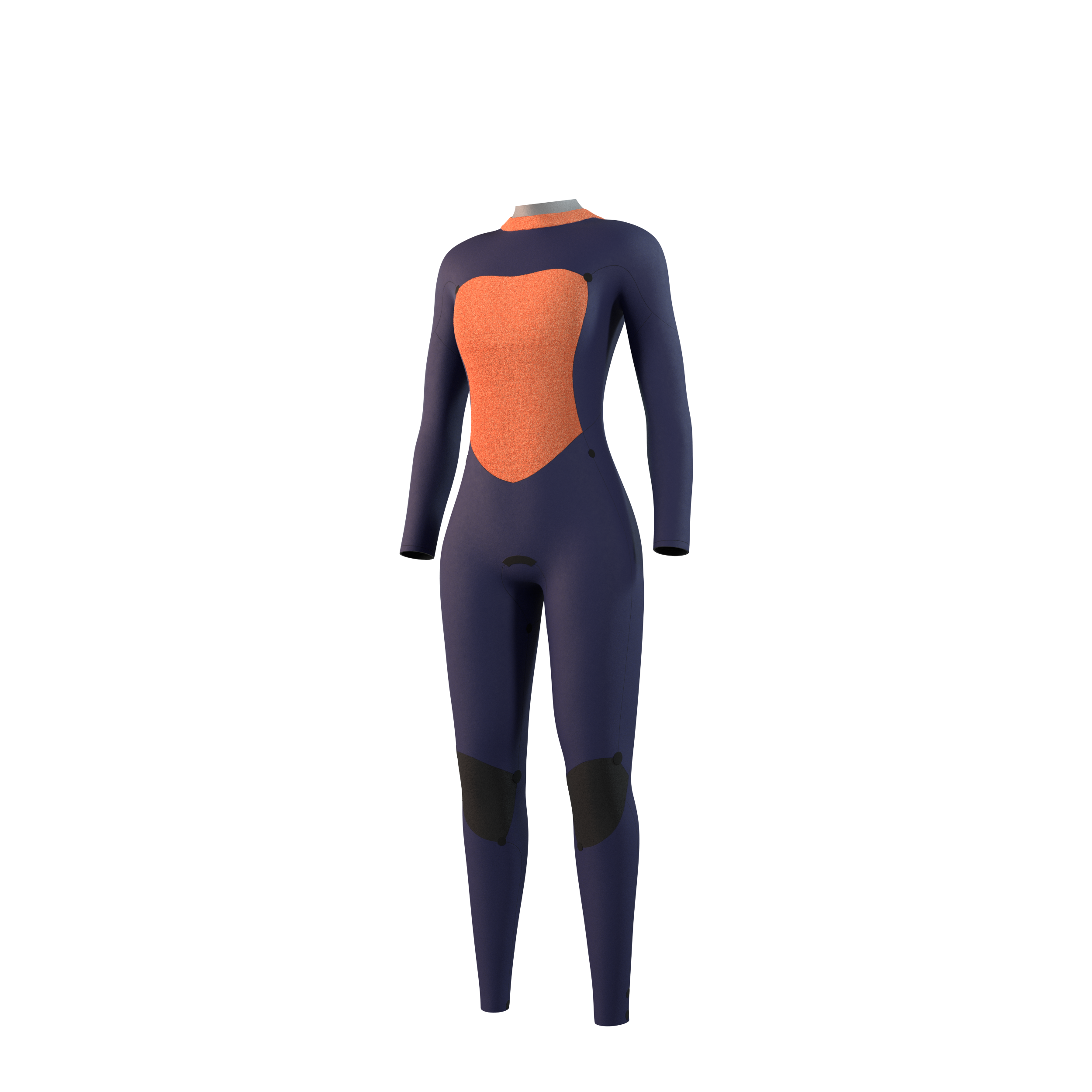Back view of the Mystic Star 5/3mm Fullsuit women's wetsuit in Dark Olive, showing the rear panel design.