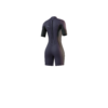 Back view of the Mystic Brand 3/2mm Shorty women's wetsuit in Deep Purple, showing the rear panel design.