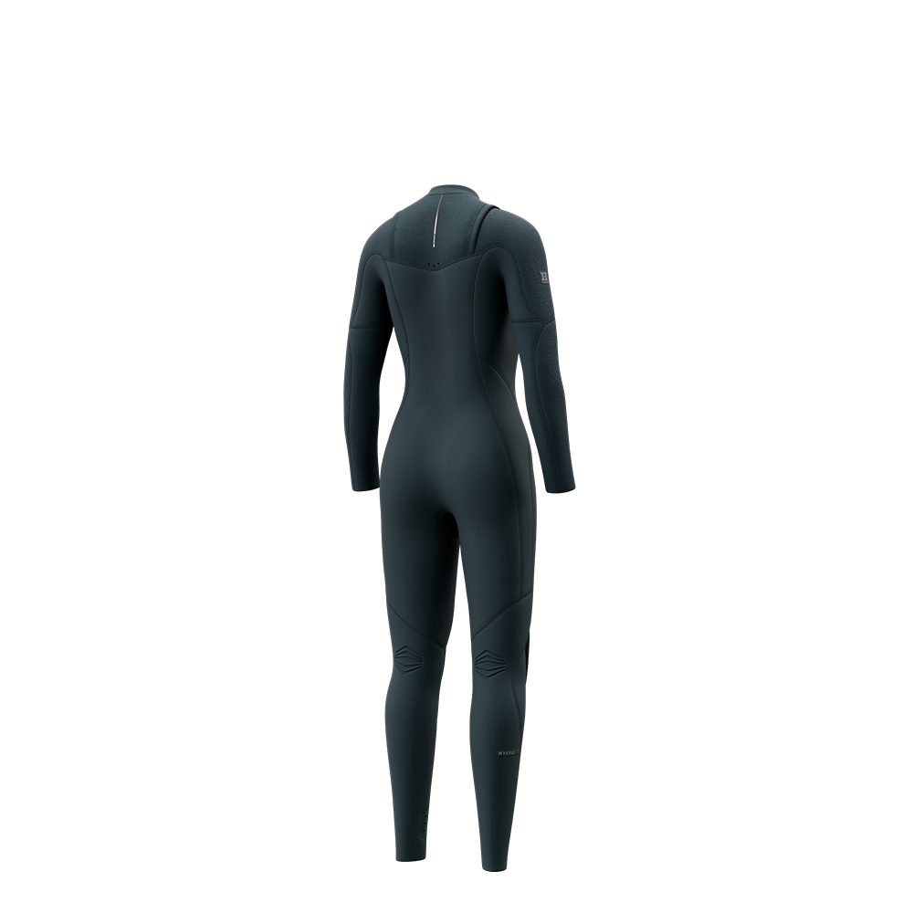 Back view of the Mystic Jayde 5/3mm Fullsuit women's wetsuit in Dark Teal, showing the rear panel design.