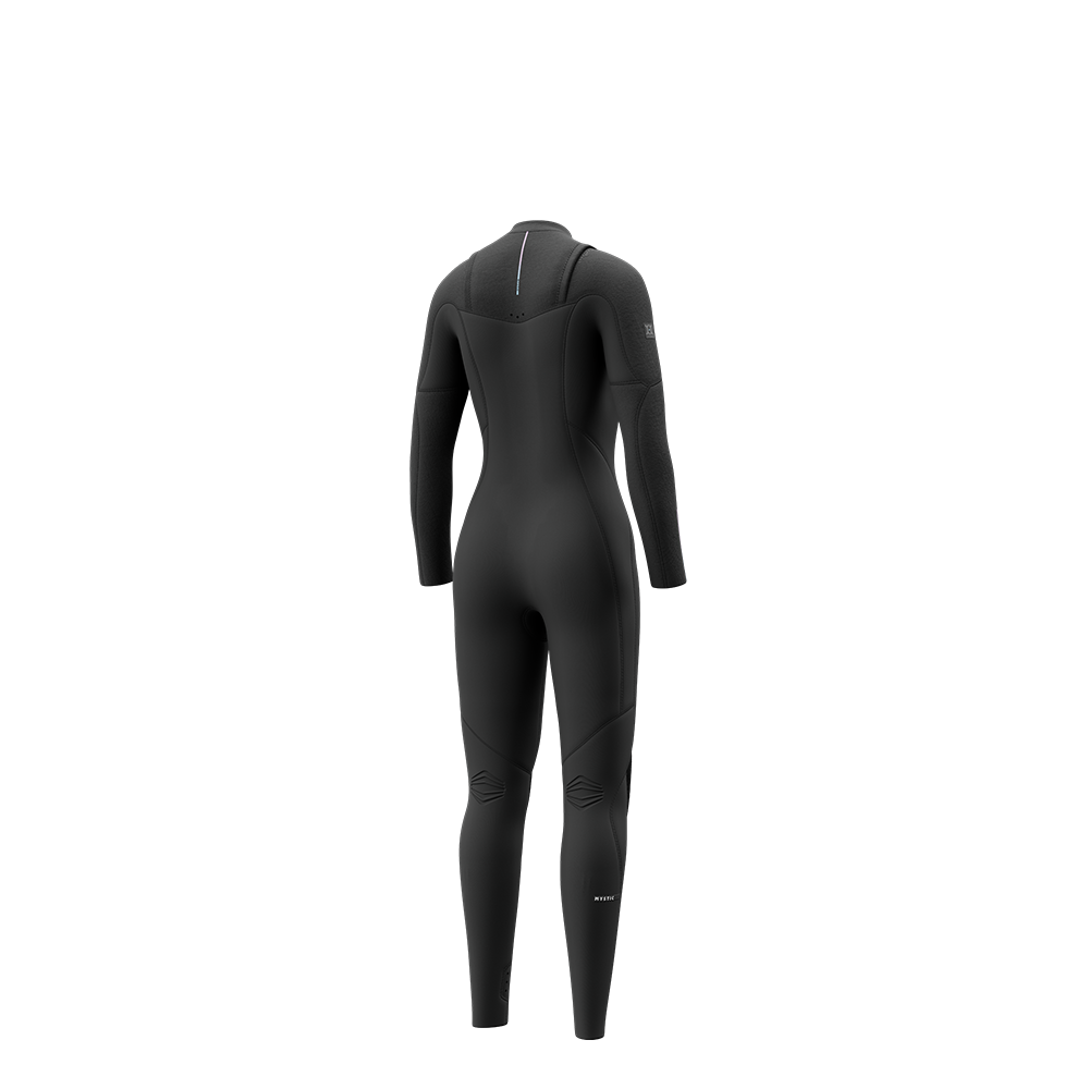 Back view of the Mystic Jayde 5/3mm Fullsuit women's wetsuit in Black, showing the rear panel design.
