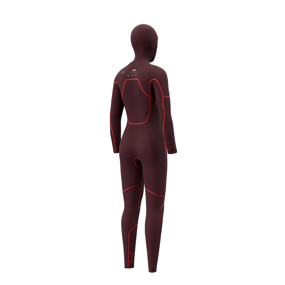 Additional detail view of the Mystic Gem 6/4/3mm Hooded Fullsuit women's wetsuit in Black, showcasing the fabric texture and stitching.