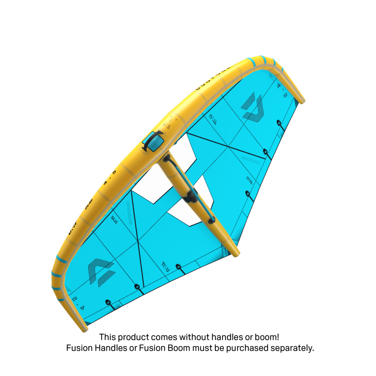 Duotone Unit D/LAB Wing 2027  foil wing  three-quarter studio angle, view 3, highlighting the canopy, boom and handle layout