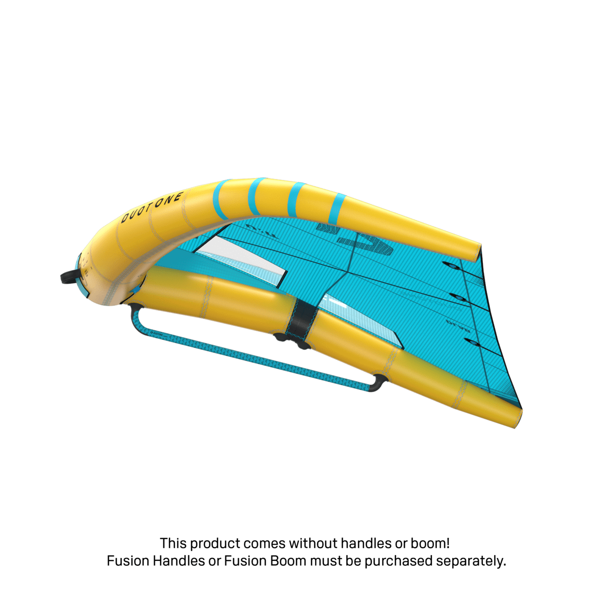 Duotone Unit D/LAB Wing 2027  foil wing  side view, highlighting the canopy, boom and handle layout