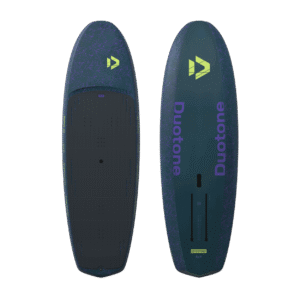 Duotone Skybrid SLS Foil Board 2027 foil board studio product photo, angle 1, highlighting the deck shape and mast track