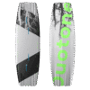 Duotone TS Big Air SLS Kiteboard 2027  twin-tip kiteboard  studio product photo, angle 1, highlighting the deck graphics and outline shape