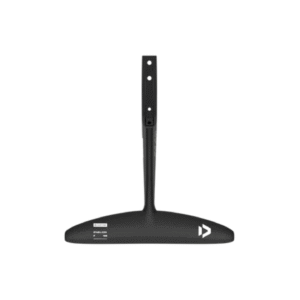 Duotone Monobloc Tail F D/LAB 165 freestyle stabiliser shown from above – compact black carbon one-piece tail with integrated fuselage rear section and 3BS+ mounting holes
