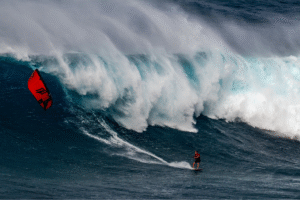 Naish Wave Kite, The Hunt riding a big wave